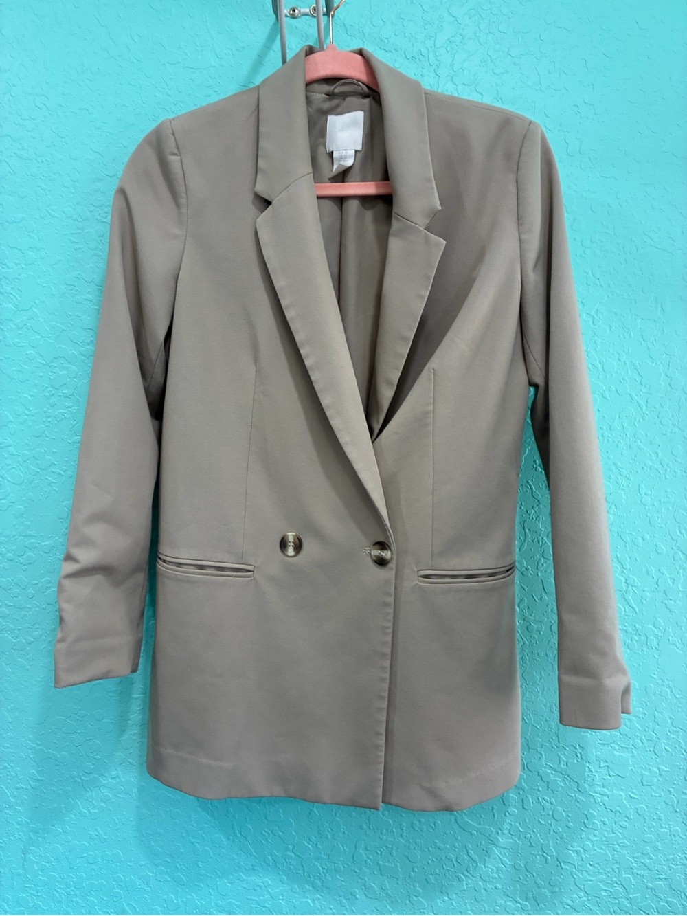 Women's Taupe Blazer Jacket H&M XS neutral workwear